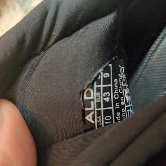 ALDO Men's Black Zip Up Detail Lace Up Active Slip On Casual Fashion Shoes 10 - Picture 12 of 12